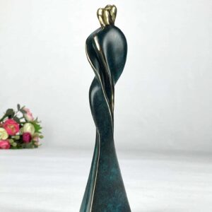 SAMMENHOLD - ægte bronze med smuk grøn patina